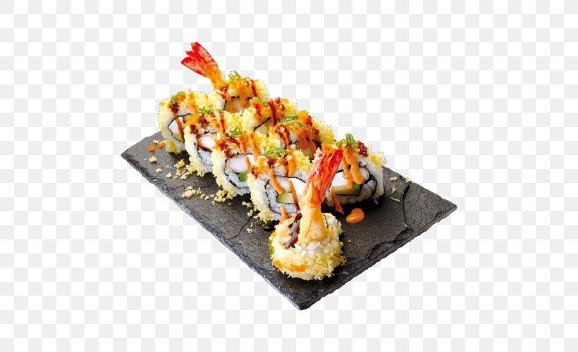 California Roll Tempura Makizushi Gimbap Sushi, PNG, 500x500px, California Roll, Animal Source Foods, Appetizer, Asian Food, Avocado Download Free