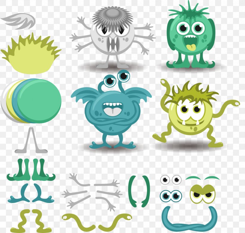 Cartoon Clip Art, PNG, 1218x1157px, Cartoon, Area, Emoticon, Green, Monster Download Free