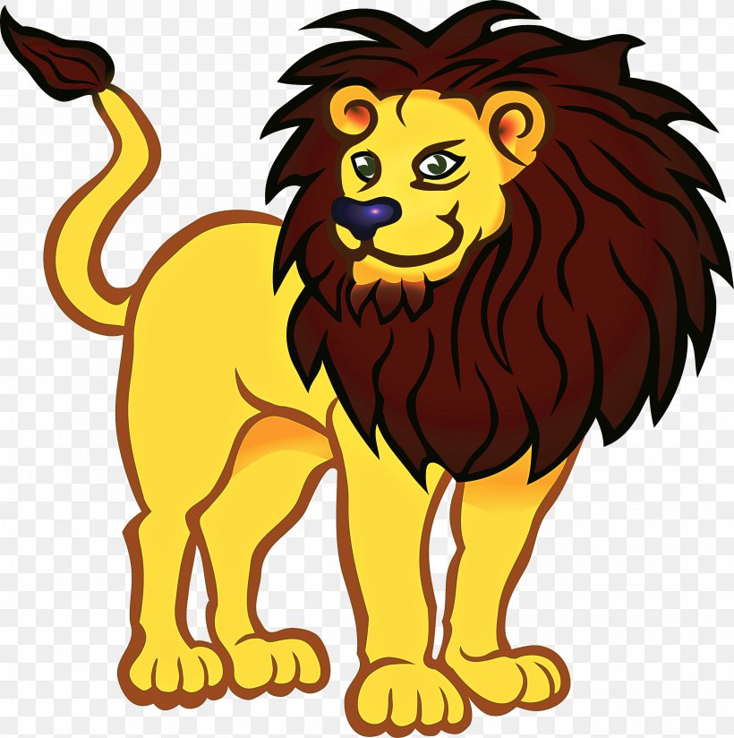 Lion Cartoon Clip Art Big Cats Wildlife, PNG, 2982x3000px, Lion, Animal Figure, Big Cats, Cartoon, Wildlife Download Free