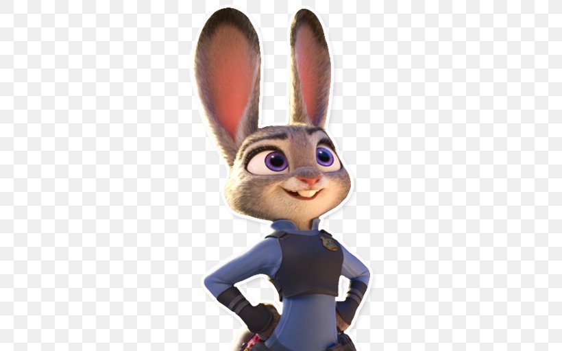 Rabbit Lt. Judy Hopps Police Officer Zootopia Wiki, PNG, 512x512px, 2016, Rabbit, Character, Easter Bunny, Figurine Download Free