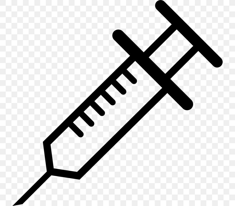 Clip Art Syringe Openclipart Injection Image, PNG, 734x720px, Syringe, Black And White, Brand, Drug, Hypodermic Needle Download Free