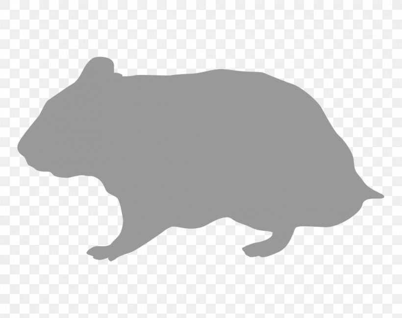 Rodent Hamster Silhouette Gerbil, PNG, 1008x798px, Rodent, Animal, Bear, Black, Black And White Download Free