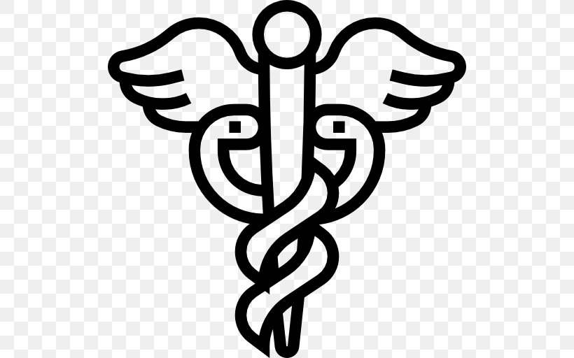 Medicine Rod Of Asclepius Clip Art, PNG, 512x512px, Medicine, Artwork, Asclepius, Black And White, Flower Download Free