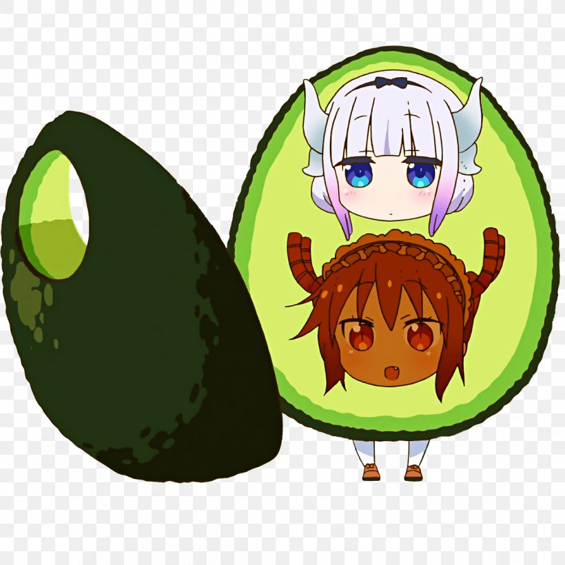 Miss Kobayashi's Dragon Maid Avocado Sorbetes Clip Art, PNG, 1149x1149px, Avocado, Art, Fictional Character, Food, Fruit Download Free