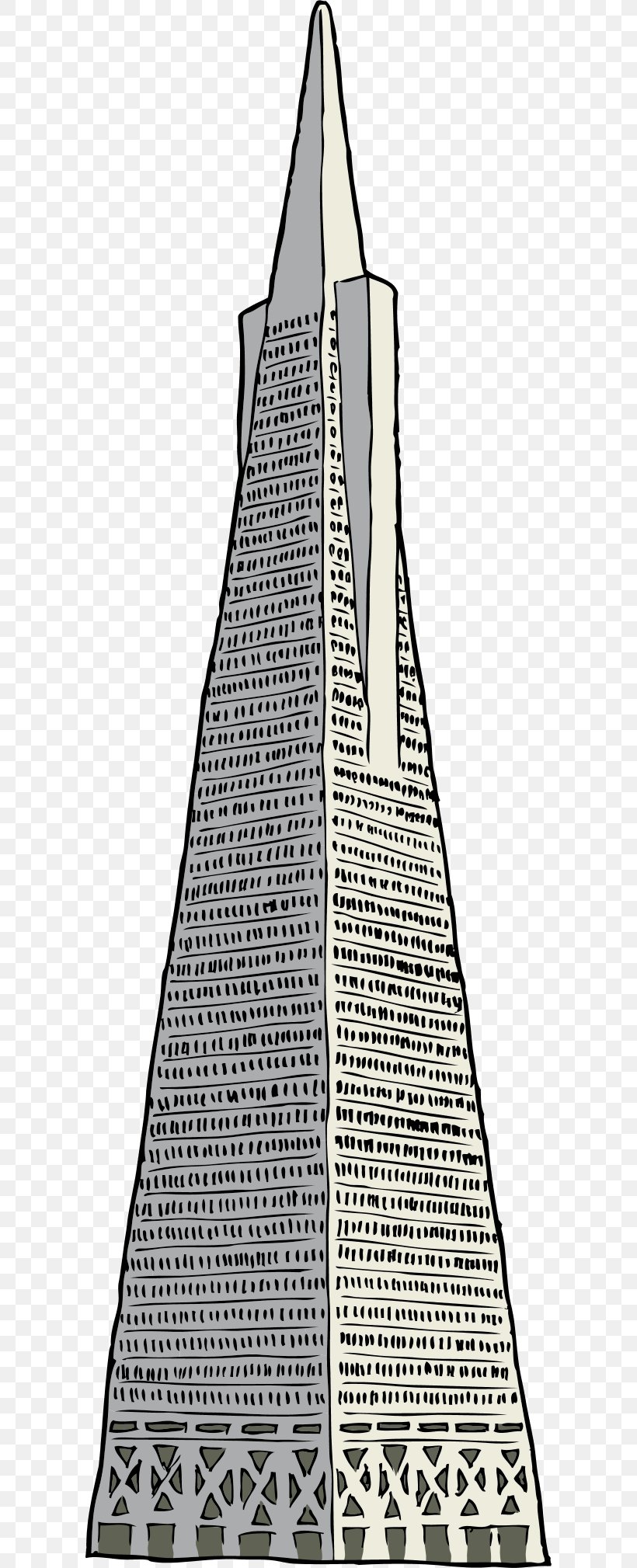 Transamerica Pyramid Building Clip Art, PNG, 600x2019px, Transamerica Pyramid, Architecture, Area, Art, Black And White Download Free