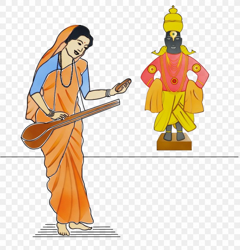 Watercolor Cartoon, PNG, 1200x1250px, Watercolor, Abhang, Dnyaneshwar, Hindu Saints, Janabai Download Free