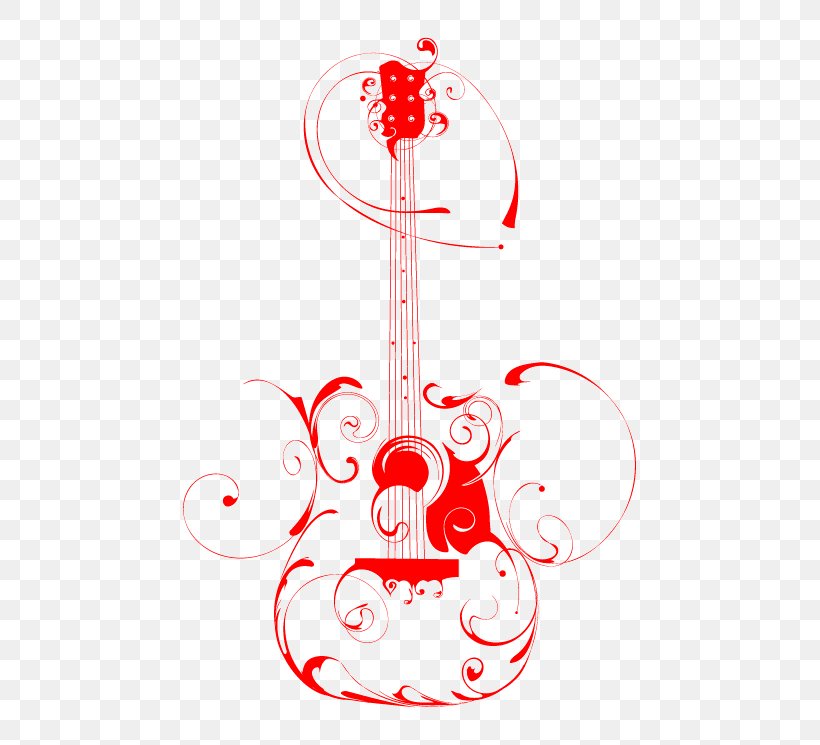 Drawing Acoustic Guitar Sketch Electric Guitar, PNG, 745x745px, Watercolor, Cartoon, Flower, Frame, Heart Download Free