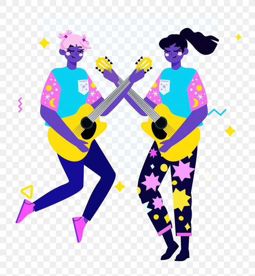 Music Guitar Party Time, PNG, 2313x2500px, Music, Behavior, Business, Cartoon, Guitar Download Free