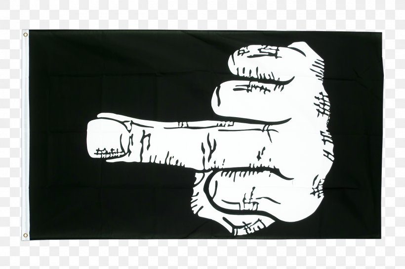 Middle Finger White Flag Pennon, PNG, 1500x1000px, Middle Finger, Art, Black, Black And White, Brand Download Free
