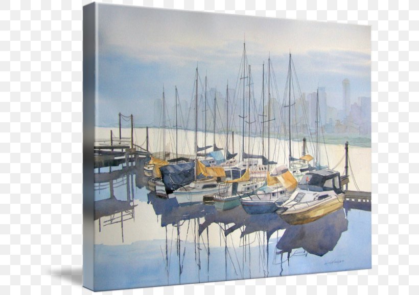 Watercolor Painting Sailboat Marina, PNG, 650x579px, Watercolor Painting, Boat, Calm, Dock, Marina Download Free