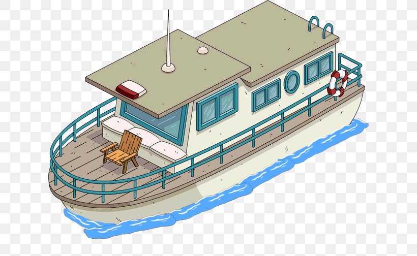 Yacht The Simpsons: Tapped Out Sideshow Bob Cape Feare Boat, PNG, 632x504px, Yacht, Boat, Cape Fear, Cape Feare, House Download Free