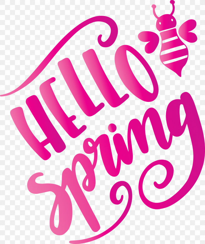 Hello Spring Spring, PNG, 2521x2999px, Hello Spring, Magenta, Pink, Spring, Sticker Download Free