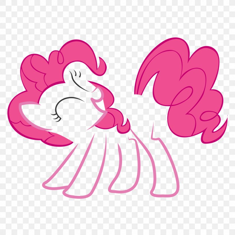 Pinkie Pie T-shirt My Little Pony Crew Neck, PNG, 1024x1024px, Watercolor, Cartoon, Flower, Frame, Heart Download Free