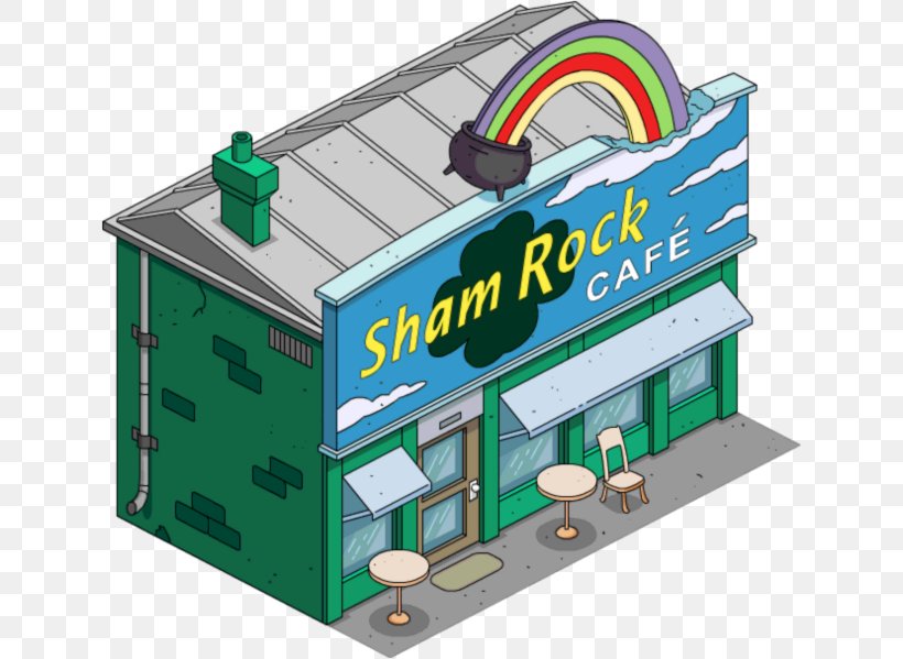 The Simpsons: Tapped Out Lisa Simpson Saint Patrick's Day Duffman Homer Simpson, PNG, 636x599px, Simpsons Tapped Out, Architecture, Britse Pub, Building, Carl Carlson Download Free