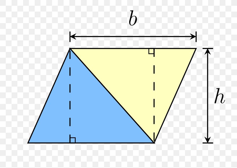 Triangle Parallelogram Area Mathematics Square, PNG, 800x582px, Triangle, Area, Congruence, Diagonal, Diagram Download Free