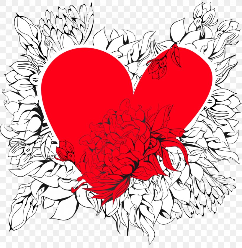 Heart Clip Art, PNG, 900x922px, Watercolor, Cartoon, Flower, Frame, Heart Download Free