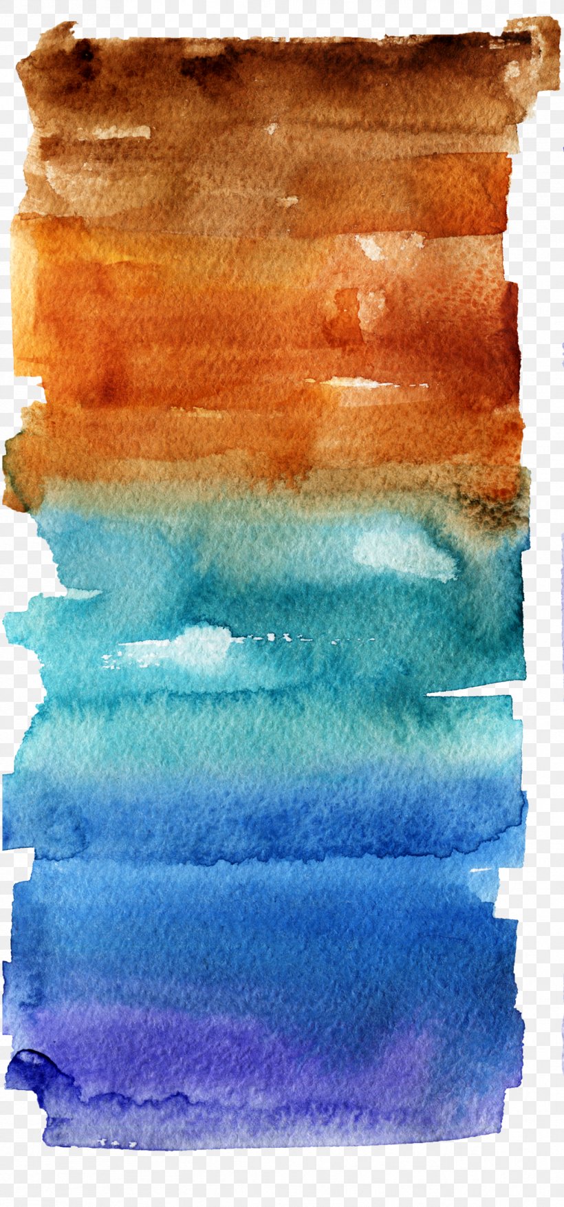 Paper Watercolor Painting Paintbrush Ink, PNG, 1192x2550px, Paper, Blue, Brown, Brush, Dye Download Free