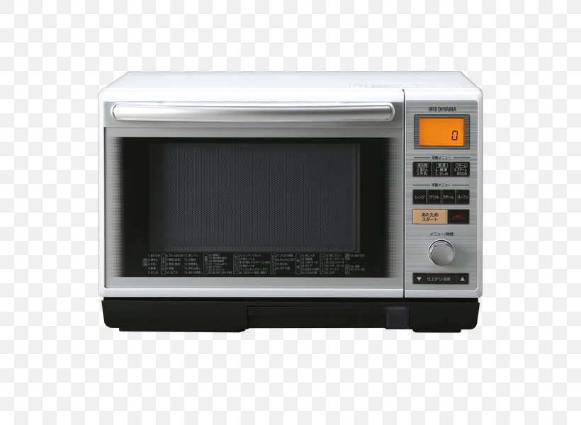 Microwave Ovens Iris Ohyama Steam Home Appliance, PNG, 600x600px, Microwave Ovens, Air Conditioner, Combi Steamer, Cooking, Electronics Download Free