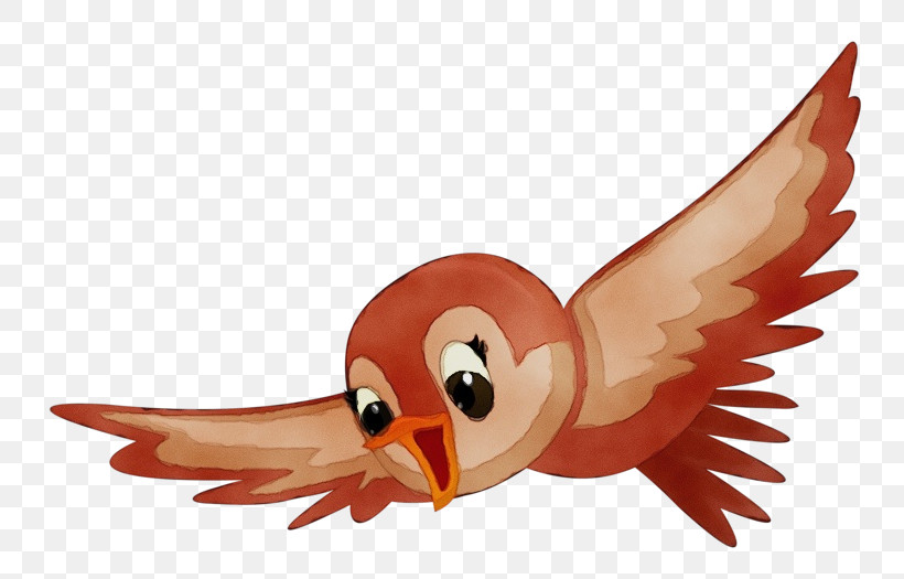 Cartoon Wing Bird Animal Figure Beak, PNG, 800x525px, Watercolor, Animal Figure, Beak, Bird, Cartoon Download Free