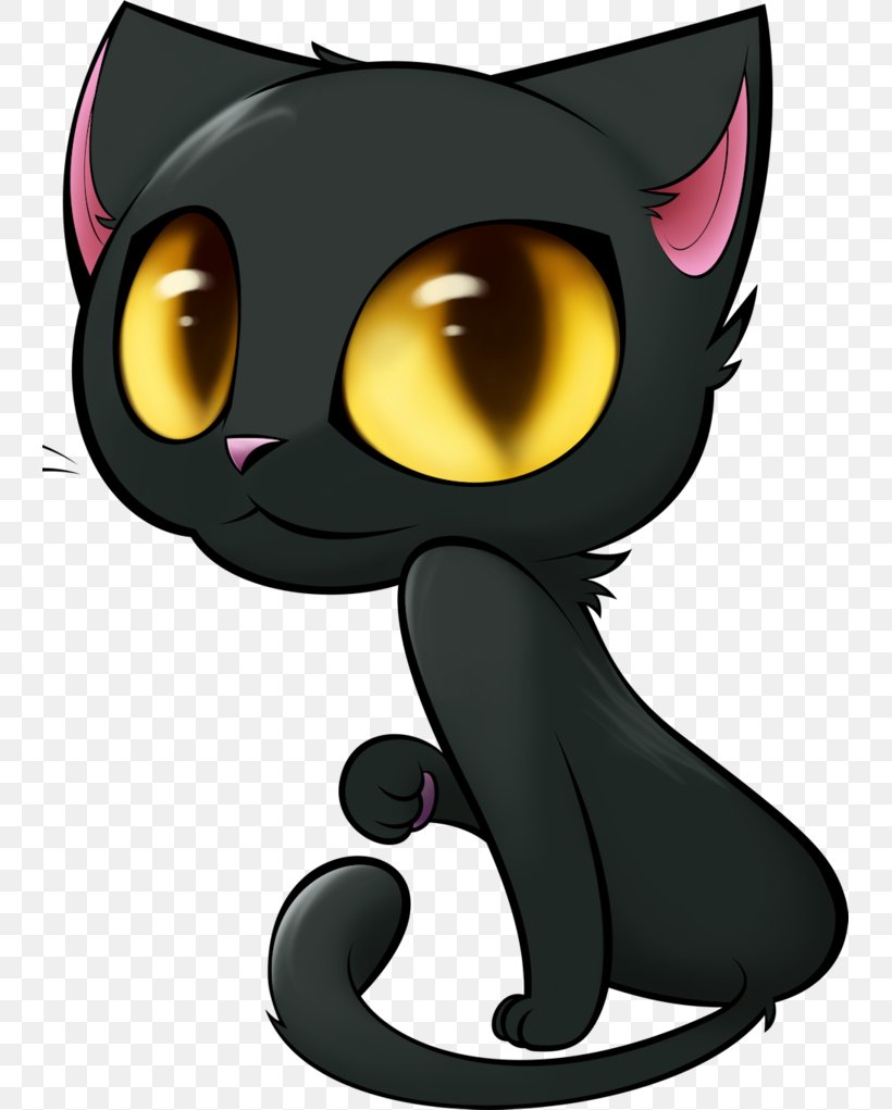 Black Cat Cartoon Kitten Clip Art, PNG, 741x1021px, Cat, Black, Black Cat, Carnivoran, Cartoon Download Free