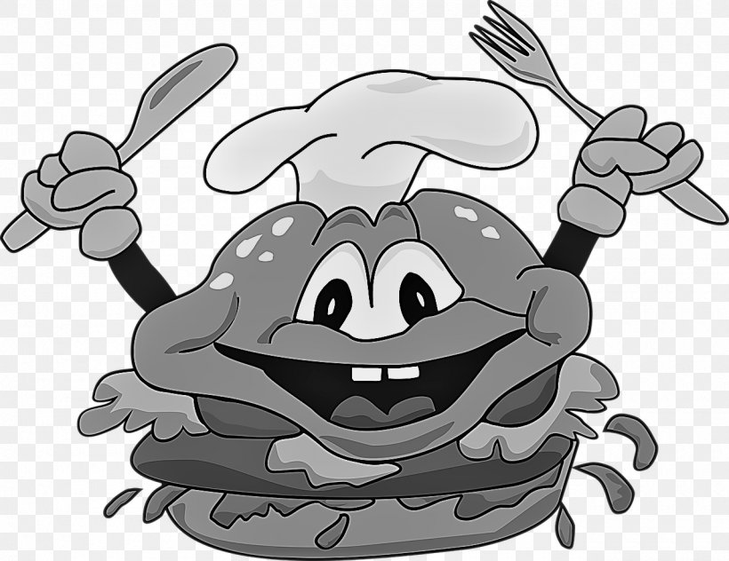 Hamburger Cheeseburger Fast Food Hot Dog, PNG, 1280x987px, Hamburger, Art, Artwork, Black And White, Cartoon Download Free