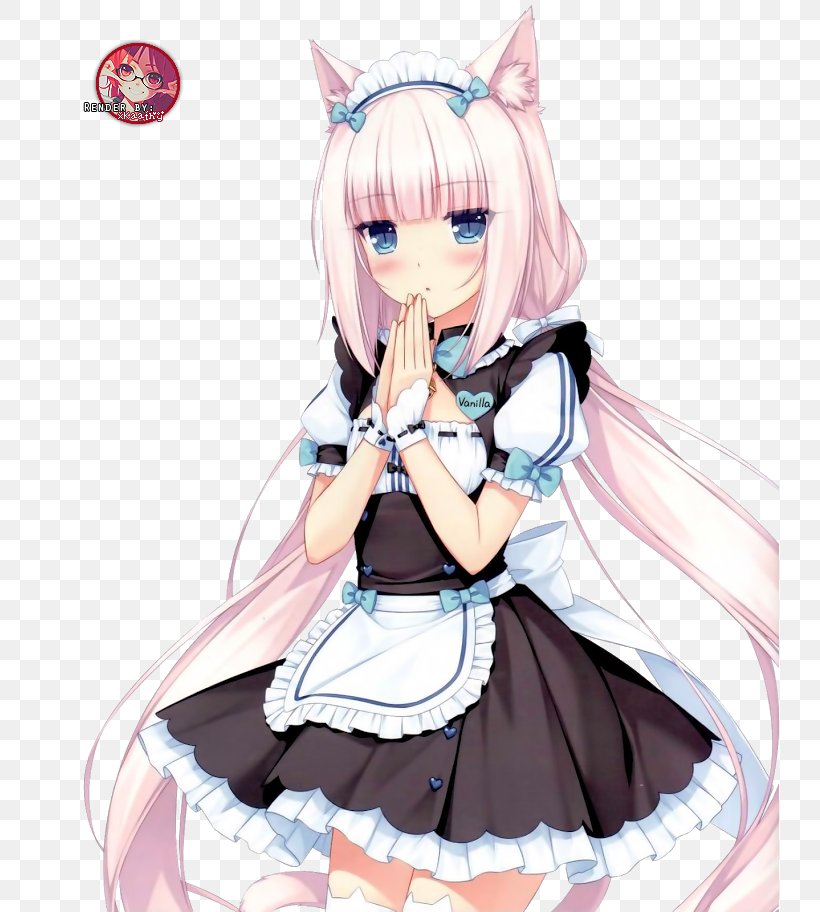 Nekopara Vanilla Chocolate Ice Cream Cheesecake, PNG, 739x912px, Watercolor, Cartoon, Flower, Frame, Heart Download Free