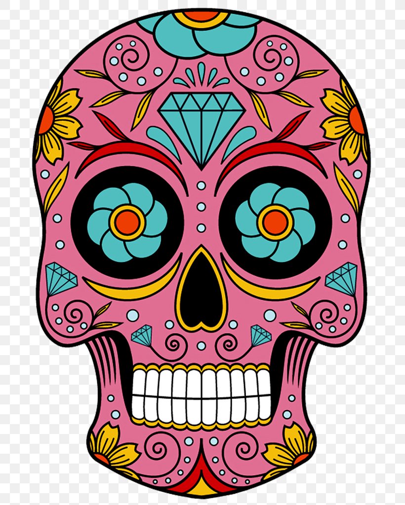 Calavera Day Of The Dead Mexican Cuisine Skull Pattern, PNG, 768x1024px, Calavera, Art, Bone, Craft, Crossstitch Download Free