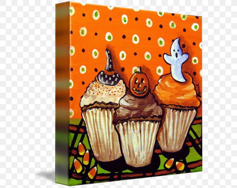 East Urban Home Halloween Cupcakes Framed Graphic Art American Muffins DENY Designs 'Halloween Cupcakes' By Renie Britenbucher Framed Graphic Art Graphic Arts, PNG, 594x650px, Cupcake, American Muffins, Cake, Dessert, Food Download Free