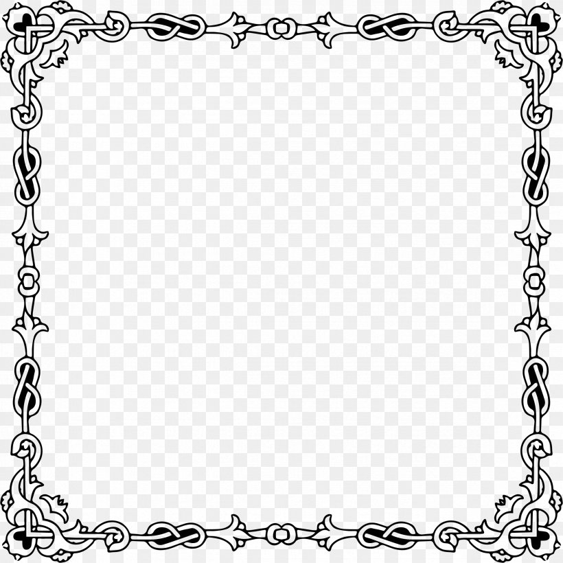 Picture Frames Windows Metafile Clip Art, PNG, 2346x2346px, Picture Frames, Area, Black, Black And White, Body Jewelry Download Free