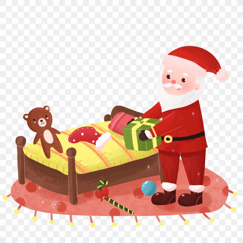 Santa Claus Christmas Day Image Gift Illustration, PNG, 2000x2000px, Santa Claus, Baked Goods, Cake, Cake Decorating, Cake Decorating Supply Download Free