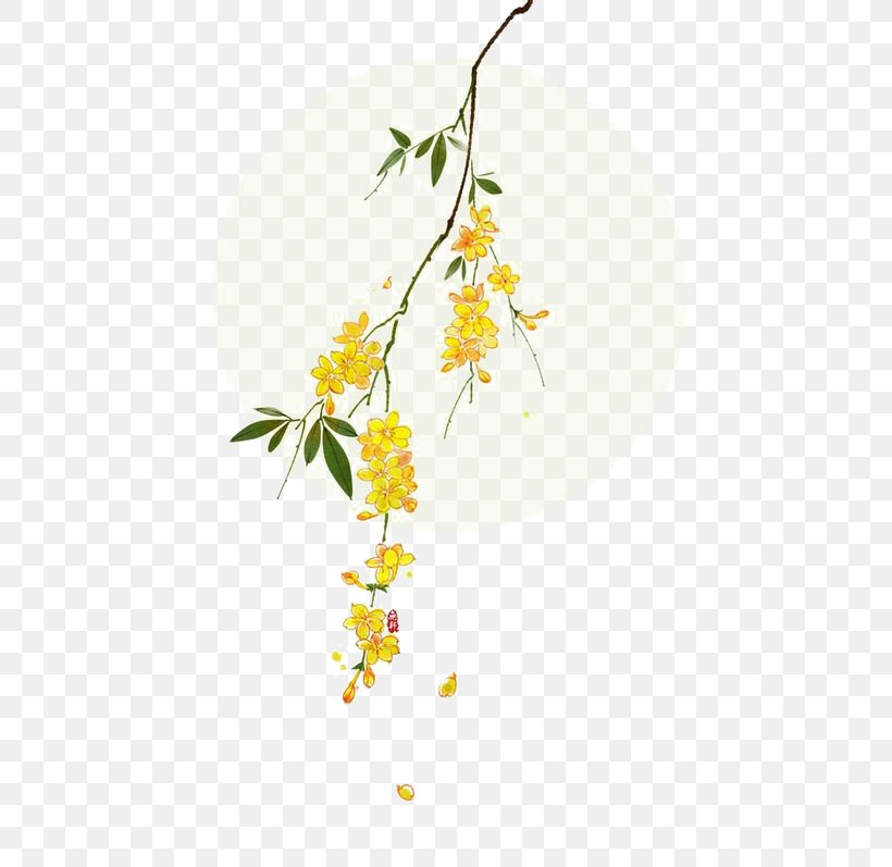 Sweet Osmanthus Gold, PNG, 564x797px, Sweet Osmanthus, Branch, Chinoiserie, Creative Work, Creativity Download Free