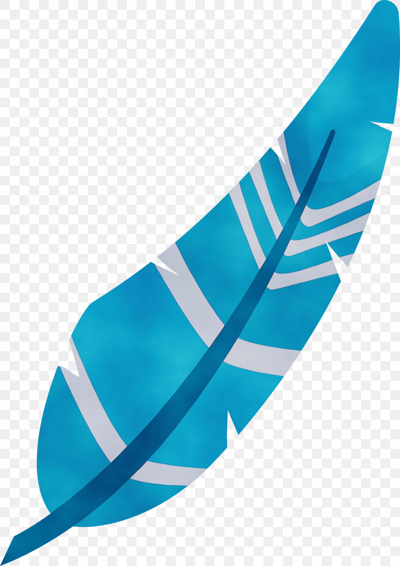 Turquoise, PNG, 2119x3000px, Cartoon Feather, Paint, Turquoise, Vintage Feather, Watercolor Download Free