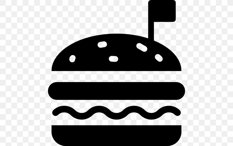 Hamburger Junk Food Fast Food Street Food Buffalo Wing, PNG, 512x512px, Hamburger, Area, Artwork, Black, Black And White Download Free