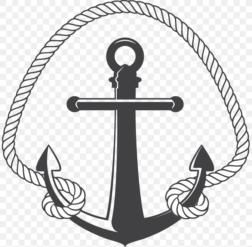 Anchor Watercraft Euclidean Vector Clip Art, PNG, 807x804px, Anchor, Black And White, Line Art, Monochrome, Photography Download Free