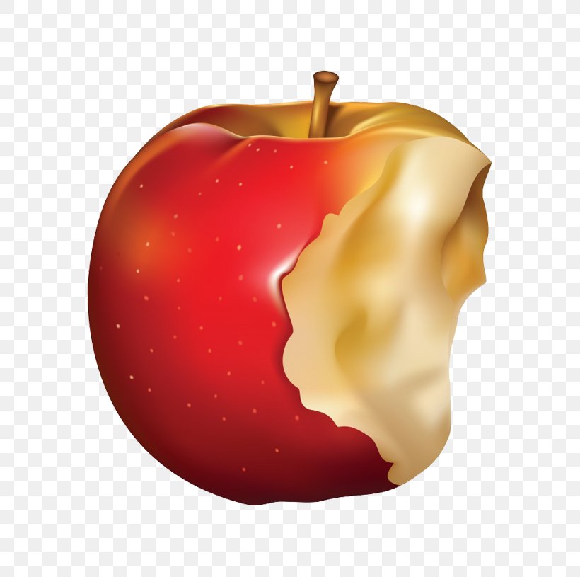 bitten apple drawing