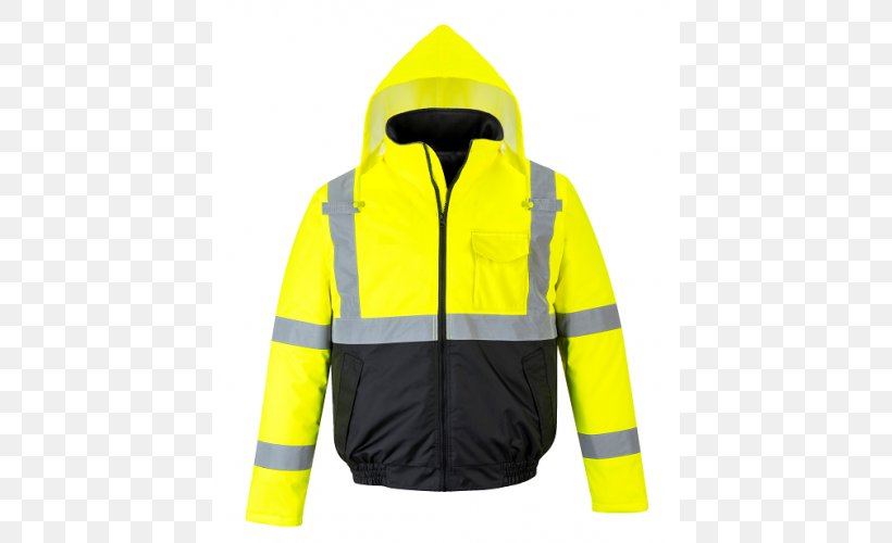 High-visibility Clothing Flight Jacket Workwear Coat, PNG, 500x500px, Highvisibility Clothing, Clothing, Clothing Sizes, Coat, Flight Jacket Download Free