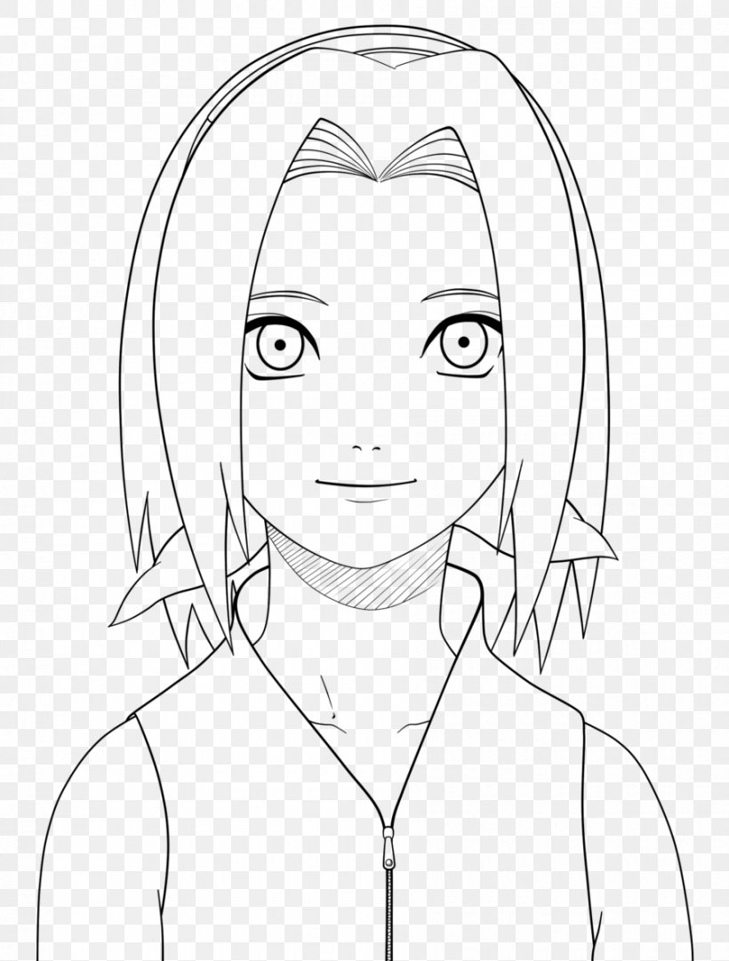 Sakura Haruno Line Art Naruto Uzumaki Hinata Hyuga, PNG, 900x1187px, Watercolor, Cartoon, Flower, Frame, Heart Download Free