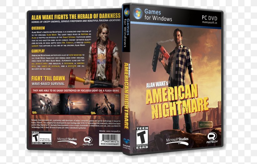 Alan Wake's American Nightmare PC Game Video Game, PNG, 700x525px, Alan Wake, Film, Game, Pc Game, Toy Download Free