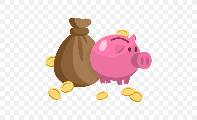 Domestic Pig Money Piggy Bank Alcancxeda, PNG, 500x500px, Domestic Pig, Alcancxeda, Bank, Cartoon, Coin Download Free