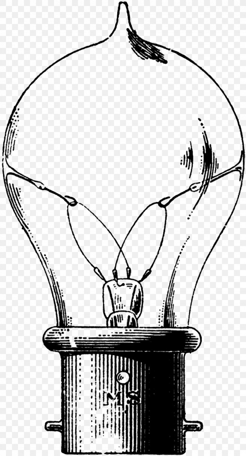 Incandescent Light Bulb Lamp Clip Art, PNG, 971x1800px, Light, Black And White, Drawing, Edison Light Bulb, Incandescent Light Bulb Download Free