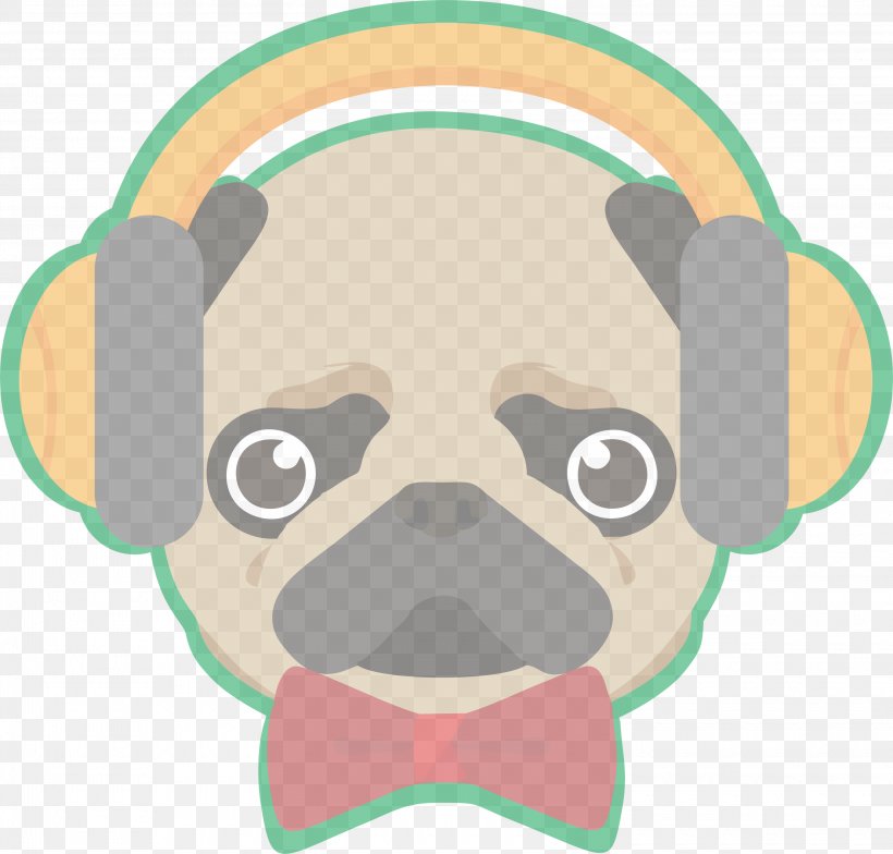 Pug Cartoon Dog Nose Snout, PNG, 3000x2869px, Pug, Cartoon, Dog, Fawn, Green Download Free