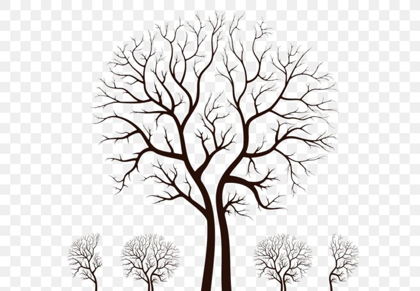 Wall Decal Tree Sticker Branch, PNG, 600x568px, Wall Decal, Artwork, Black And White, Branch, Christmas Tree Download Free