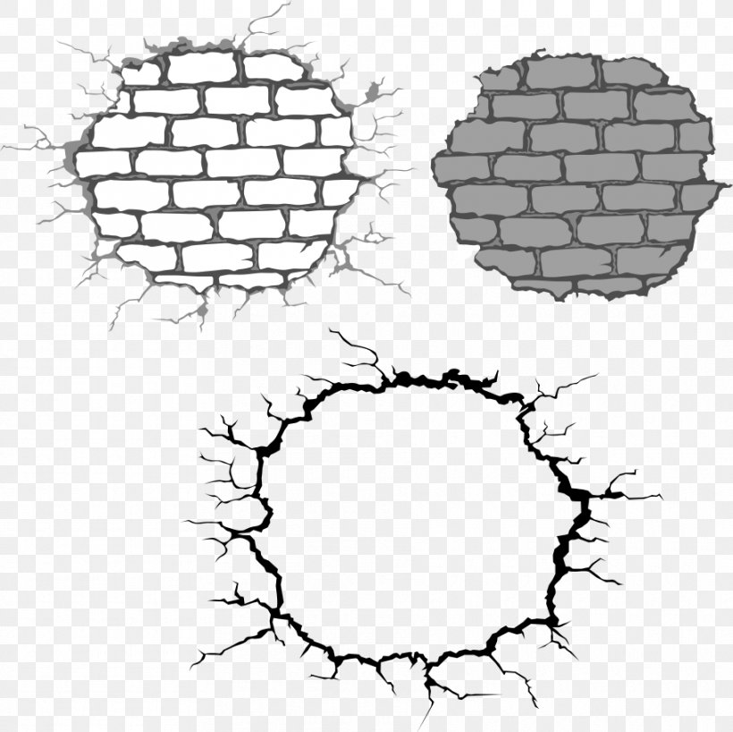 Stone Wall Brick Drawing Clip Art, PNG, 910x908px, Stone Wall, Area, Black, Black And White, Brick Download Free