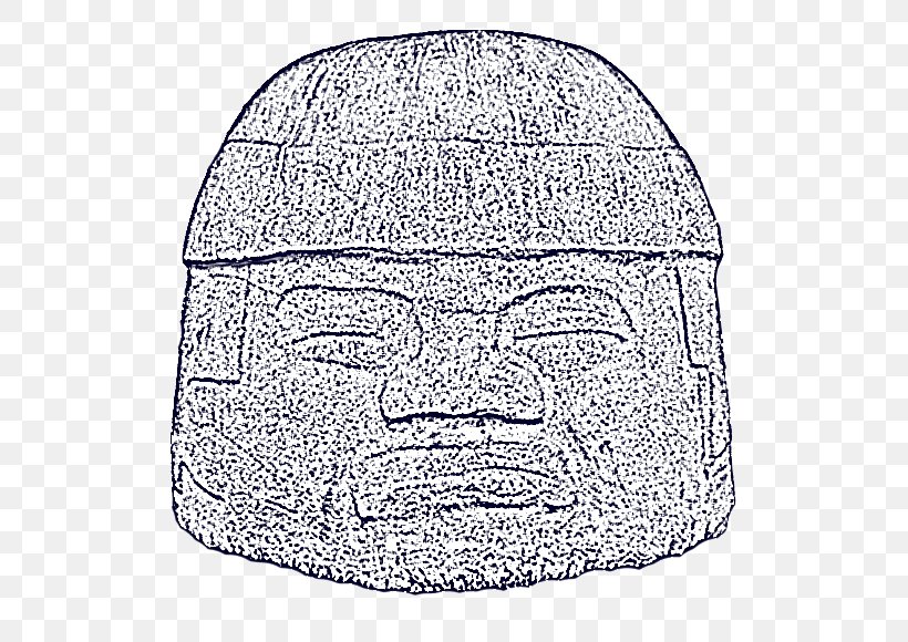 Tres Zapotes Cabeza Olmeca Olmec Colossal Heads Los Hombres De Piedra: Escultura Olmeca Santiago Tuxtla, PNG, 585x580px, Cabeza Olmeca, Archaeology, Area, Black And White, Drawing Download Free