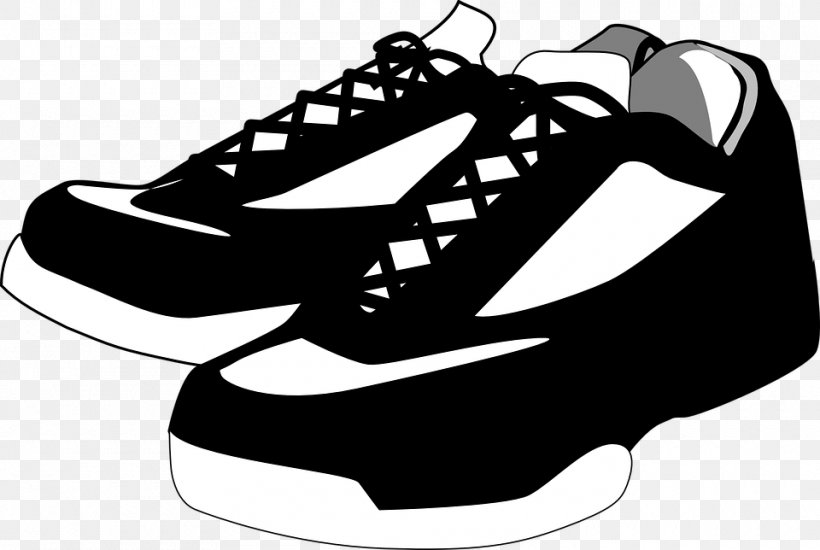 Shoe Sneakers Free Content Footwear Clip Art, PNG, 960x644px, Shoe, Black, Black And White, Brand, Cleat Download Free