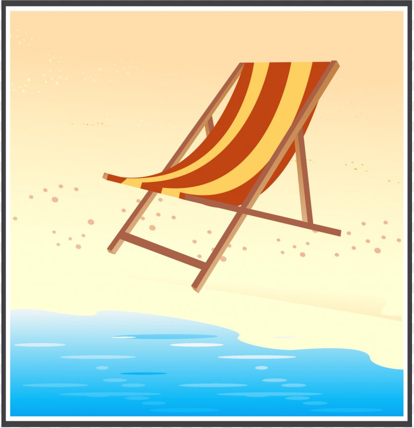 Beach Vector Graphics Illustration Design Image, PNG, 1853x1916px, Beach, Art, Bigstock, Chair, Deckchair Download Free