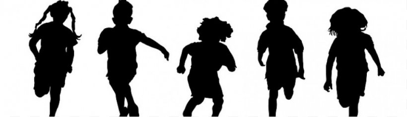 Child Running Silhouette Clip Art, PNG, 1033x298px, Child, Black And White, Drawing, Human, Human Behavior Download Free
