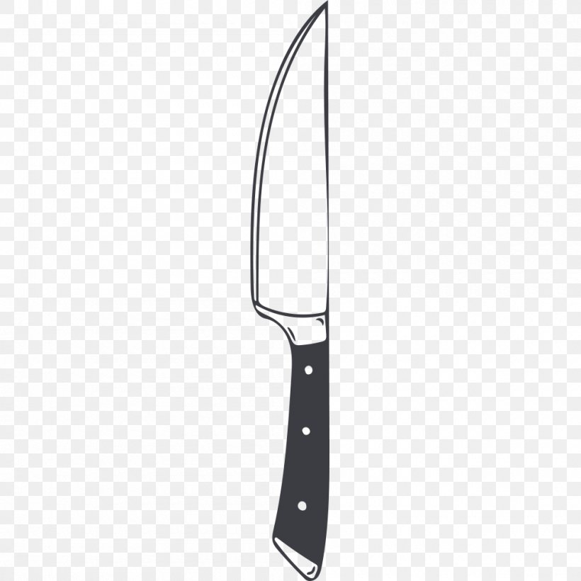 Knife Euclidean Vector Icon, PNG, 1000x1000px, 5566, Knife, Black, Black And White, Monochrome Download Free