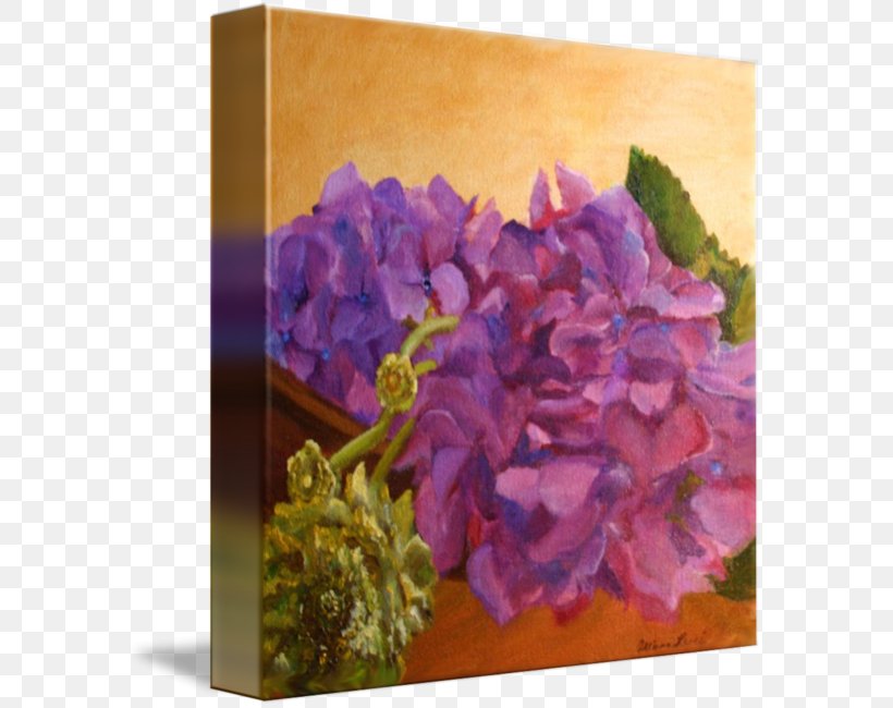 Hydrangea Floral Design Art Violet Flower, PNG, 585x650px, Hydrangea, Art, Cornales, Fine Art, Floral Design Download Free