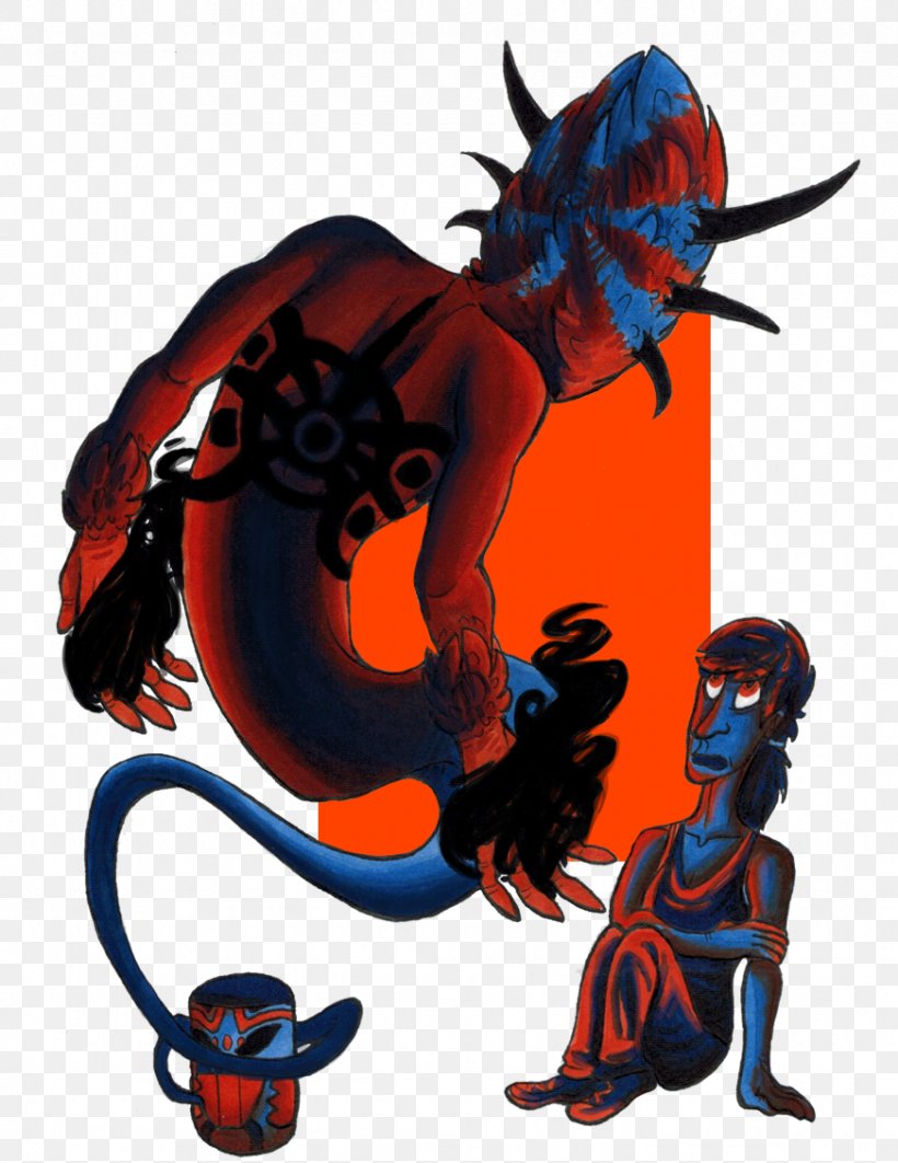 Illustration Cartoon Organism Demon, PNG, 872x1130px, Cartoon, Art, Demon, Dragon, Fictional Character Download Free